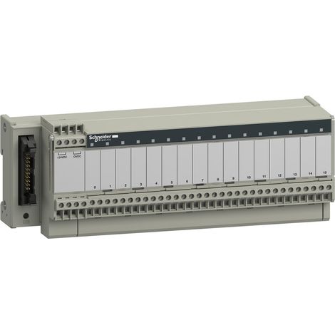 Embase - relais électromagnétiques soudés ABE7 - 16 voies - relais 10 mm - ABE7R16S210 (1/5)