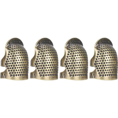Brass Sewing Fingertip Thimble Adjustable AntiSlip Finger Protector for Thumb Index Finger(016 ( M ) ) (1/5)
