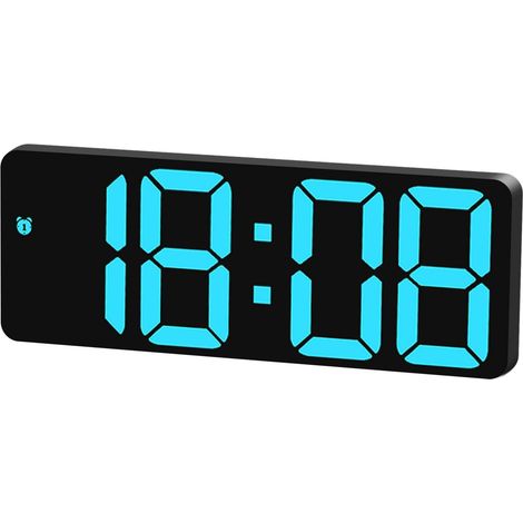 Petites horloges numériques de chevet, réveils numériques LED électriques pour la chambre à coucher, mignonne horloge de bureau de voyage, CC, fonctionne avec des piles