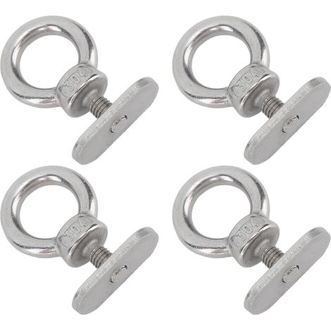 Œillet de fixation pour rail en acier inoxydable 304 avec joint pour cordes élastiques de kayak ou de bateau (1/5)
