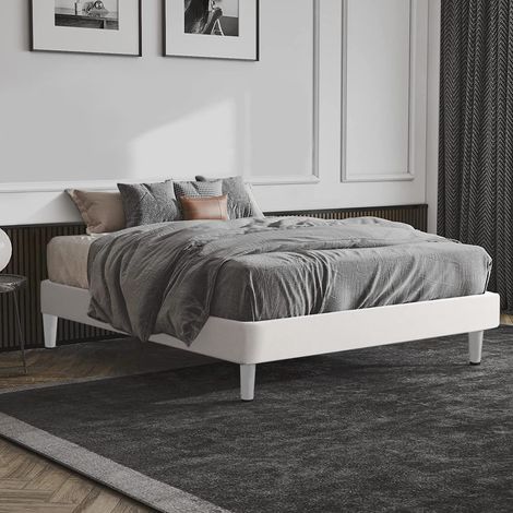 Bolli – Sommier tapissier 140x190cm – Cadre à lattes en bois massif – Ultra stabilité et super soutien – Montage rapide en 30 minutes
