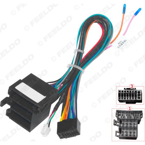Suitable for MG 3 SW PalmXun 16P Android large screen models (2008-2012): power cable and audio/video modification cable for navigation. (1/5)