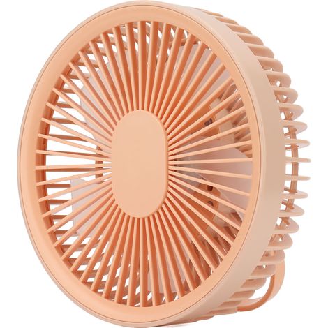 Ventilateur de plafond extérieur avec veilleuse 2 en 1, portable, rechargeable par USB, LED, rose, idéal pour la maison, la voiture, le bureau, le camping et les voyages. (1/5)