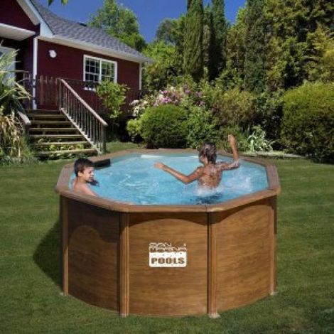 Piscina Gre Kitpr303W Redonda Desmontable Initacion Madera Sicilia (1/5)