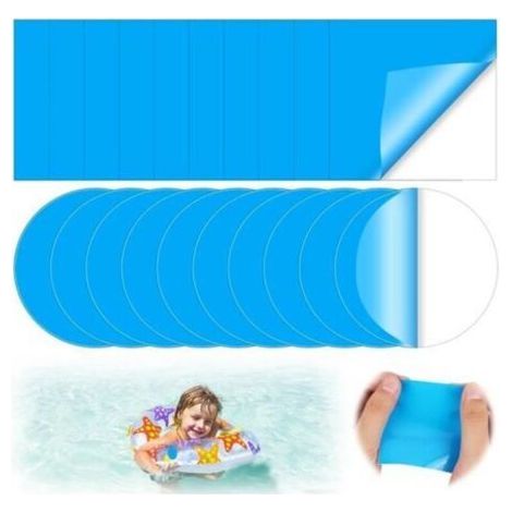 ALLIANDIS Wasserdichtes Reparaturset für Aufstellpools – 20 hochfeste PVC-Klebeflicken, für die Unterwasseranwendung (1/5)