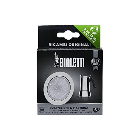 Guarnizione e filtro caffettiera inox 6 tazze Bialetti