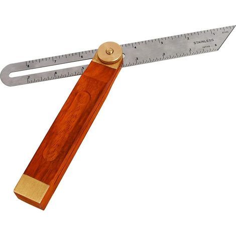 Équerre à biseau coulissant, équerre à biseau en T coulissante, équerre de charpentier, équerre d'arrêt double face de 318 mm, équerre d'arrêt en T de charpentier de 26 mm (1/5)