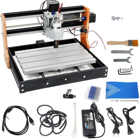 Macchina CNC, controllo laser e mandrino, design compatto, 3018 pro, senza laser (1/2)