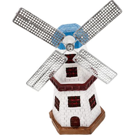 Ornement De Moulin à Vent Rustique Vintage en Résine, Petite Décoration Artisanale, Coloris Naturel, Statuette Décorative Polyvalente, pour Salon, Bureau Et Chambre, Modèle 8 Pièces (1/5)