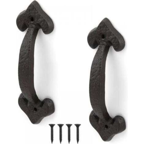 Antique cast iron door handle, two-part sliding door handle (1/4)