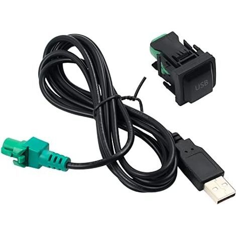 Adaptateur de câble audio USB de voiture, lecteur CD, câble radio, prise USB encastrable, rechange pour VW Volkswagen (130 cm) (1/5)