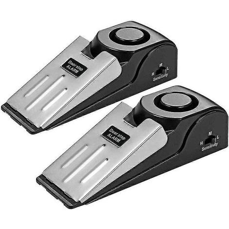 Filiyano-Butée de porte avec alarme, butée de porte antidérapante en caoutchouc avec alarme, cale de porte avec alarme de 120 dB (1/4)