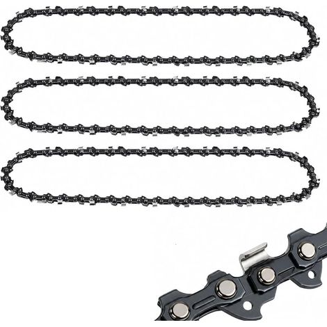 Lot de 3 chaînes de tronçonneuse de 35 cm LP 52TG 1,3 mm - Chaîne de rechange pour tronçonneuse sans fil de 35 cm - Compatible avec Makita, Dolmar, Stihl, Husqvarna, Einhell, AL-KO, Oregon et plus (1/5)