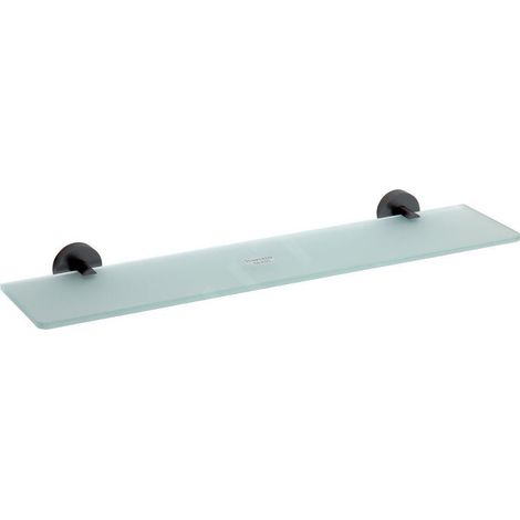 Sapho X-Round - Etagère, longueur 60 cm, verre de lait/noir XR609B