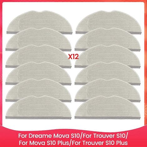 Mop Cloth Pads for S10/Trouver S10/ S10 Plus/Trouver S10 Plus Spare Parts 12PCS (1/5)