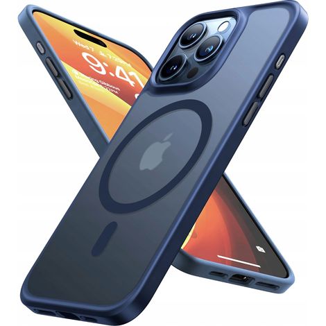 Coque magnétique mate pour Apple iPhone 15 Pro + verre trempé (1/2)