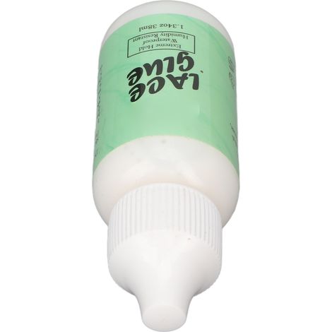Colle pour perruque en dentelle 38 ml, imperméable, résistante à l'huile, sans latex, transparente, pour peaux grasses et sensibles. (1/5)