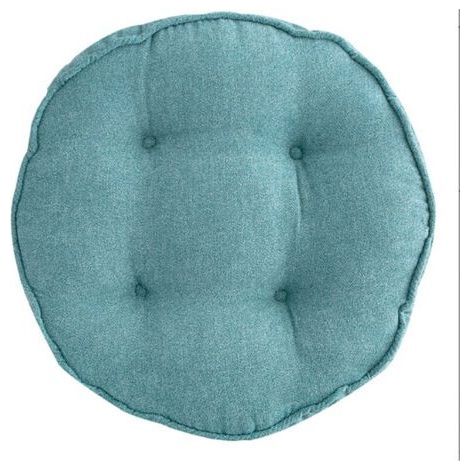 LAN Weiche Stuhlkissen, 45,7 cm Durchmesser, super bequemes, dickes, einfarbiges, rundes Sitzkissen für Küchen-, Esszimmer- und Bürostühle (Blau, 45,7 cm) (1/4)