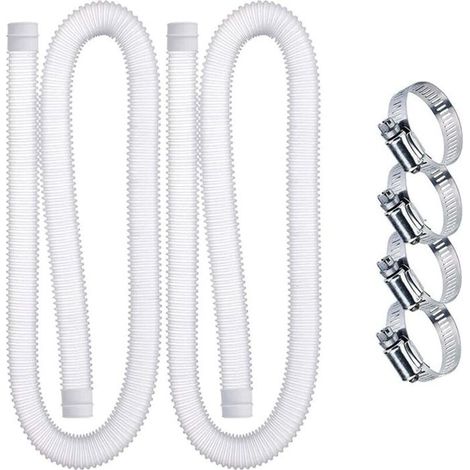 Tuyau de remplacement 1,25" (3,2 cm) pour pompe filtre piscine - 2 pièces, 99 cm, polyéthylène (1/5)
