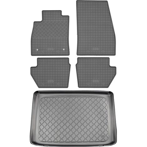 Set di tappetini in gomma per auto e tappetino per bagagliaio per Ford Puma SUV (5 porte) da ottobre 2019