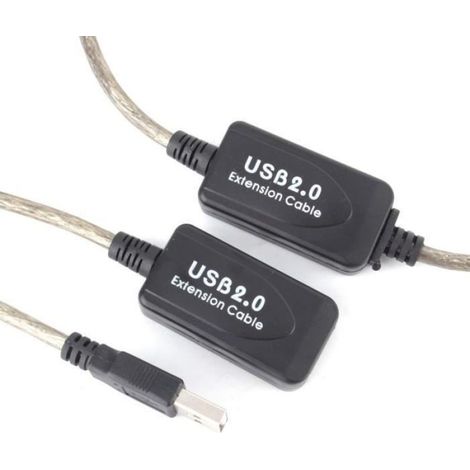 Cavo di prolunga YOSOO USB 2.0 da maschio a femmina, 15 m, colore nero. (1/5)