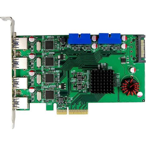 PCI-Express x4 USB-Adapterkarte P17C9X2G 8 USB 3.0-Port-Erweiterung für industrielle Anwendungen (1/5)