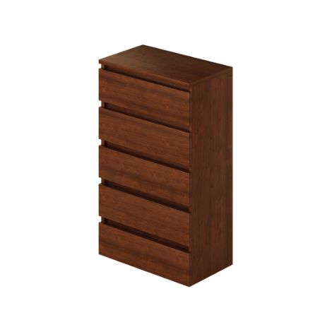 Antike Kommode aus Walnussholz aus Melaminholz mit 5 Schubladen H.124x75x40 cm