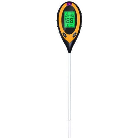 Medidor de humedad del suelo 4 en 1: mide pH, temperatura y luz pantalla digital apto para uso en interiores y exteriores. (1/4)