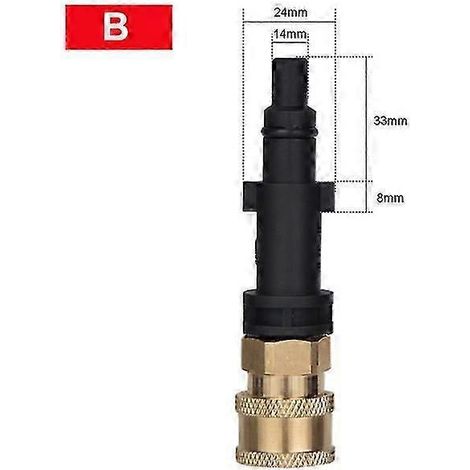 G1/4"-Außengewindeadapter für Hochdruckreiniger, Schnellanschluss, kompatibel mit Reinigungsgeräten von Kärcher, LAVOR, Black & Decker, Bosch und Parkside (braun)