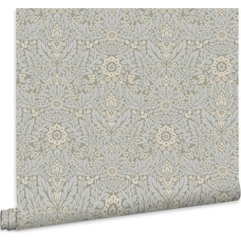 Laura Ashley Vliestapete DELAMORE STONE GREY - 10mx52cm (1/5)
