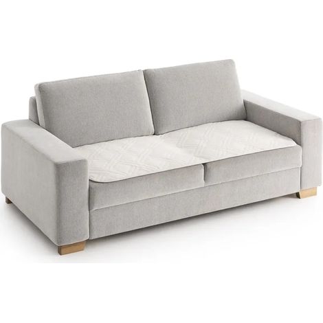 Couvre-lit doux, protection pour canapé et fauteuil, couleur corail, 65 x 200 cm, crème (1/5)
