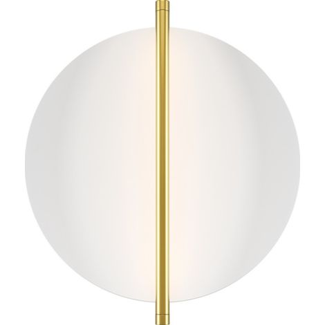 Maytoni Mira Applique murale LED moderne intégrée dorée 3000 K 300 lm abat-jour blanc
