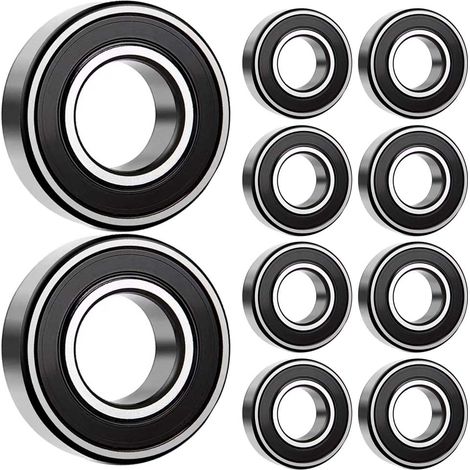 MR128-2RS Rigid Ball Bearings, Pack of 10, 8 x 12 x 0.2 cm (1/5)