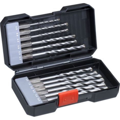 KWB Einhell 49108840 Juego de 12 brocas HM TCT 1/4" E6.3 Hormigón Mampostería