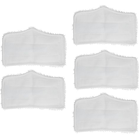 Packung mit 5 weißen Mikrofaser-Ersatztüchern für Shark Mop SK140/SK115/SK410/SK435/SK460/SS460WM (1/5)