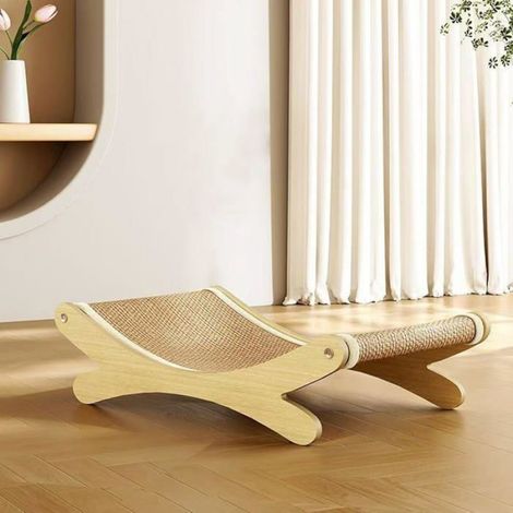 Lit griffoir en sisal pour chat avec tapis en sisal, chaises en sisal pour chats, lit surélevé pour chaises longues, hamac de plage (1/4)