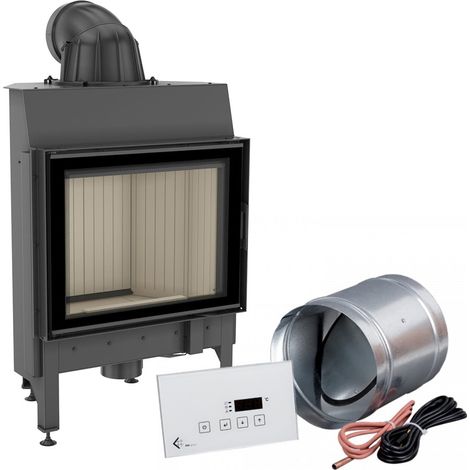Intelligenter Kamineinsatz aus Stahl KRATKI NADIA 10 kW Ø 200 MSK GLASS (1/5)