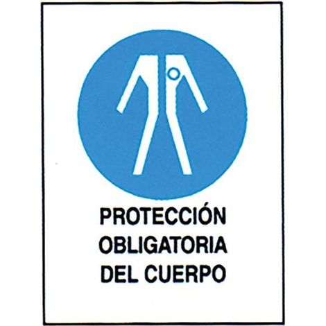 Panneau PVC haute visibilité 40 x 30 « Protection corporelle obligatoire » - MARQUE