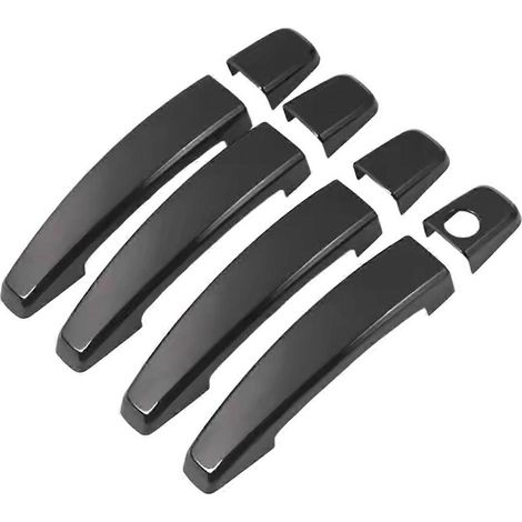 Für Opel Meriva B 2009–2016, Vauxhall: Türgriffabdeckungen aus glänzend schwarzem Chrom, schwarzer Stil. (1/5)
