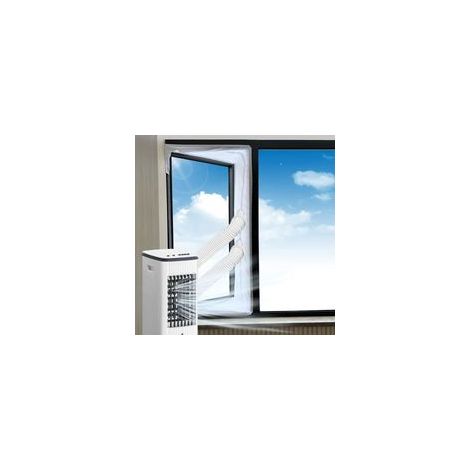 400 cm Tür-/Fensterdichtungsset für tragbare Klimageräte, Klimaanlagen, Wäschetrockner und Luftentfeuchter, Abdichtung des Ablaufschlauchs mit Reißverschluss, einfache Installation (4 m) (1/5)
