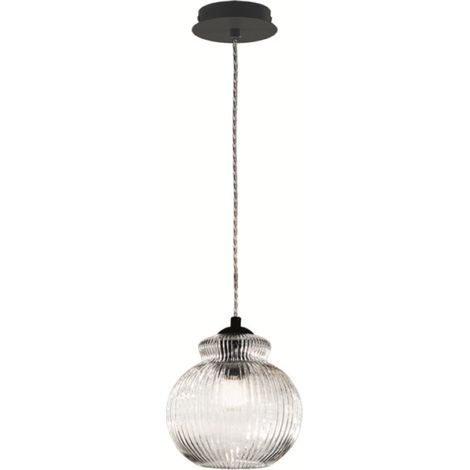 Lampada sospensione D18 cm in vetro soffiato Trasparente - MADAGASCAR Mod1 (1/2)