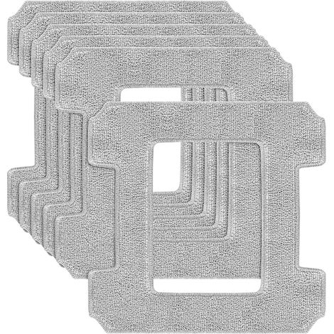 Filiyano-Lot de 6 lingettes de nettoyage pour robots lave-vitres Ecovacs Winbot W1 / W1 Pro / W2 / W2 Omni, chiffon de nettoyage en microfibre lavable (1/5)