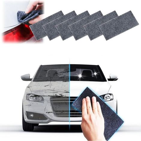 Lot de 6 chiffons nano scintillants pour rayures de voiture, chiffon magique pour enlever les rayures légères et nettoyer la voiture