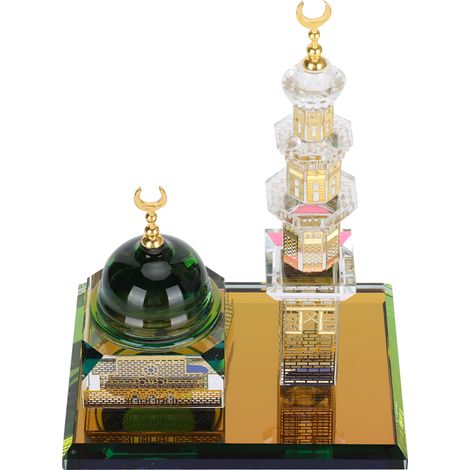 Lot Mosquée Dôme Kaaba Décoratif Islamique Table Bureau Auto Ornement Artisanat Cadeau Sacré (1/5)