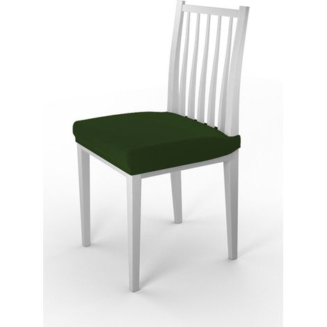 Set 2 Coprisedie Elasticizzati in Poliestere Verde Scuro