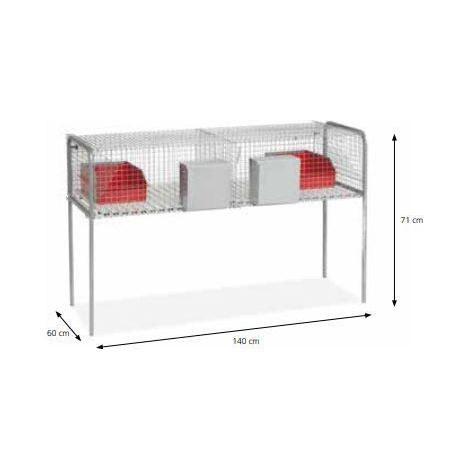 CONIGLIERA PER FATTRICI CM 140