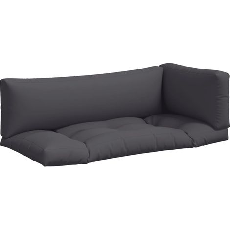 Maison Exclusive - Cojines para paletss 3 unidades tela gris antr