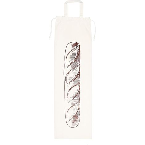 1 Sac à pain, 100% coton, respirant, doublure alimentaire, conservation baguette