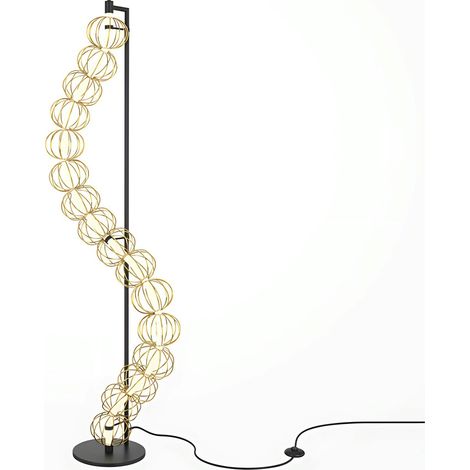 Lampadaire salon design – guirlande métal doré EDEN (1/5)
