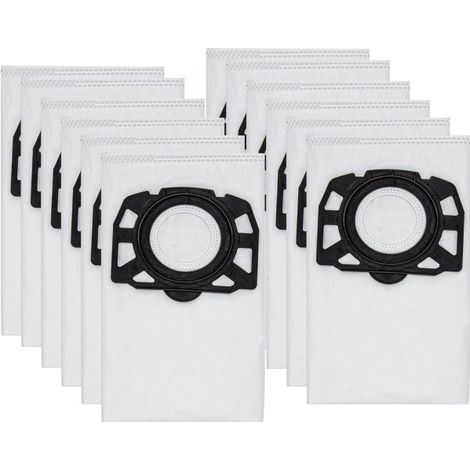 12 Staubsaugerbeutel KFI 487 - Zubehör für Kärcher WD4, WD5, WD6, MV4, MV5, MV6, WD4.000...WD5.999, 2.863-006.0-AquaForge